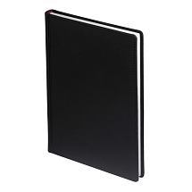 Ежедневник А5 датированный Velvet 2026, черный