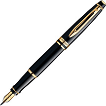 Перьевая ручка Waterman Expert 3, цвет: Black Laque GT, перо: F