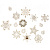 Набор новогодних украшений из дерева "Снежинки" - миниатюра