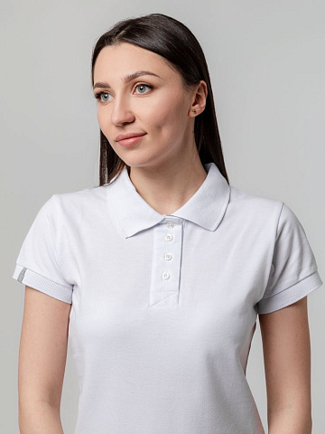Рубашка поло женская Virma Premium Lady, белая - рис 9.