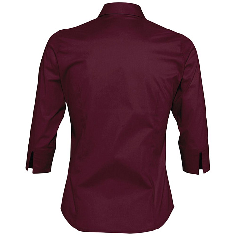 Рубашка женская с рукавом 3/4 Effect 140, бордовая - рис 3.