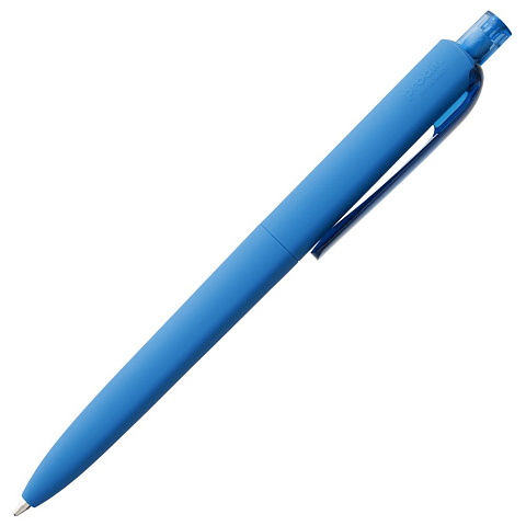 Ручка шариковая Prodir DS8 PRR-T Soft Touch, голубая - рис 4.