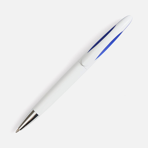 Ручка шариковая Nave, белая с синим - рис 3.