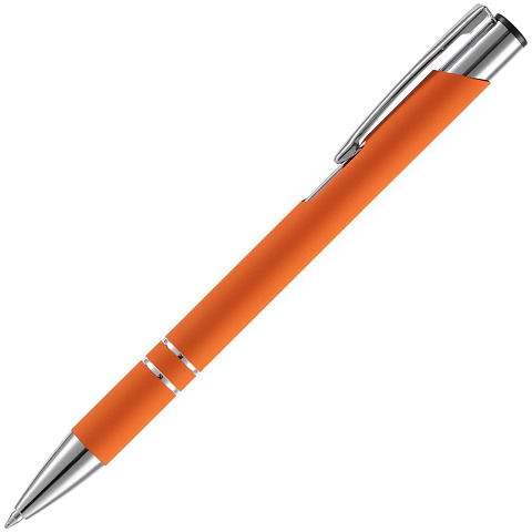 Ручка шариковая Keskus Soft Touch, оранжевая - рис 3.