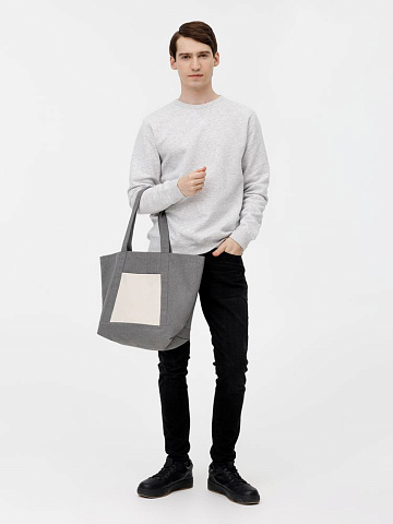 Шопер Shophop, серый с неокрашенным - рис 7.