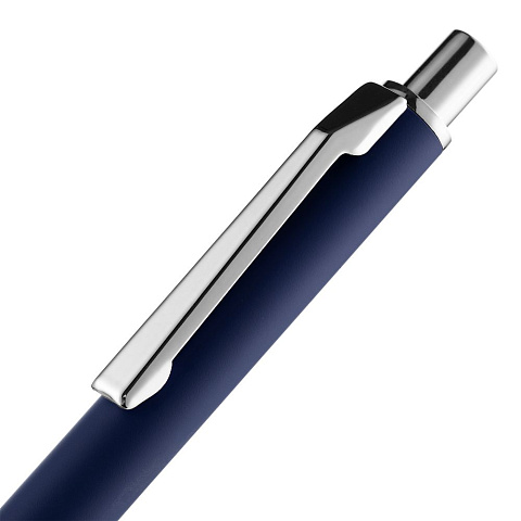 Ручка шариковая Lobby Soft Touch Chrome, синяя - рис 6.