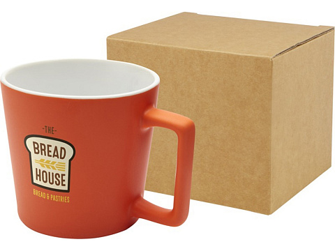 Cali Керамическая кружка объемом 370 мл с матовой отделкой - Оранжевый - рис 6.