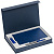 Коробка Silk с ложементом под ежедневник 13x21 см, флешку и ручку, синяя - миниатюра - рис 4.