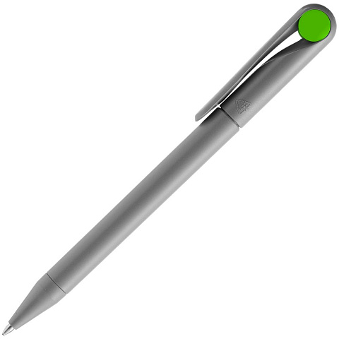 Ручка шариковая Prodir DS1 TMM Dot, серая с ярко-зеленым - рис 4.