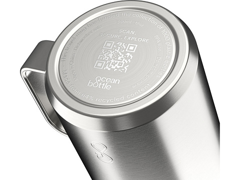 Ocean Bottle дорожная кружка-термос объемом 350 мл - стальной - рис 5.