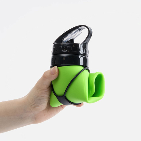 Складная бутылка для воды Langfossen, зеленое яблоко - рис 8.