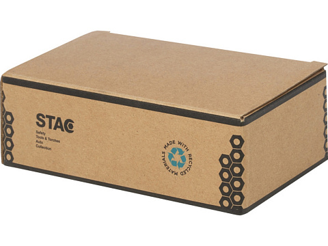 Набор отверток с фонариком Octo 8 в 1 из переработанной пластмассы - Черный/желтый - рис 6.