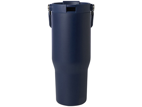 Термостакан Bronx объемом 900 мл из меди и переработанной нержавеющей стали, сертифицированной по стандарту RCS, с вакуумной изоляцией и крышкой с двойной функцией - Темно - синий - рис 2.