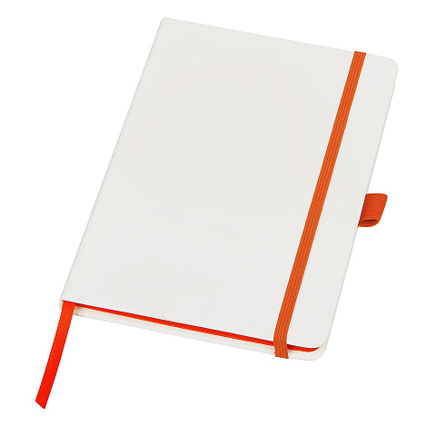 Блокнот ColorNote White, твердая обложка A5, 80 листов, белый и оранжевый - рис 2.