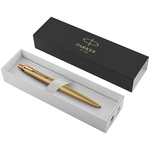 Ручка шариковая Parker Jotter XL Monochrome Gold, золотистая - рис 4.