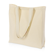 Сумка Donny из хлопка с донной складкой и парусиновыми ручками, натуральный (Р)