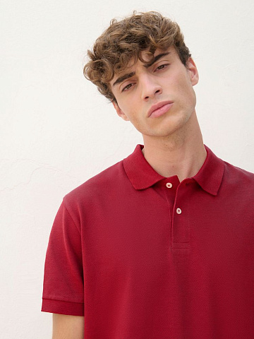 Рубашка поло унисекс Pacific, красная (бургунди) - рис 5.