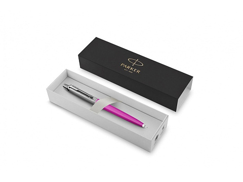 Шариковая ручка Parker Jotter, цвет MAGENTA, цвет чернил синий, толщина линии M , в подарочной коробке - рис 2.