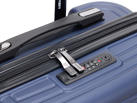 Чемодан TORBER Onego, синий, ABS-пластик, 59,5 х 39,5 х 24 см, 46 л - рис 8.