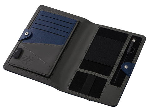 Органайзер с функцией беспроводной зарядки Manner, 5000 mah, темно-синий (Р) - рис 5.
