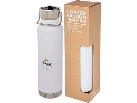 Спортивная бутылка Thor объемом 750 мл с медной обшивкой и вакуумной изоляцией, белый - рис 8.