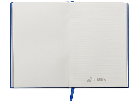 Набор блокнот в гибкой обложке А5 и металлическая шариковая ручка Nabokov, синий - рис 5.