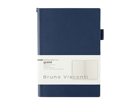 Ежедневник недатированный А5 Grand, темно-синий - рис 2.
