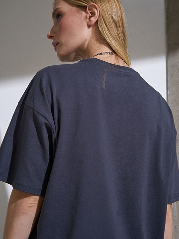 Футболка Oversize Premium, темно-серая (антрацит) - рис 7.