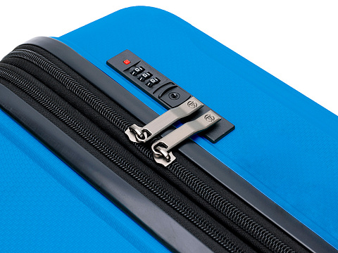 Чемодан TORBER В Отпуск, ярко-синий, полипропилен, 55 х 36 х 21,5 см, 37 л - рис 6.