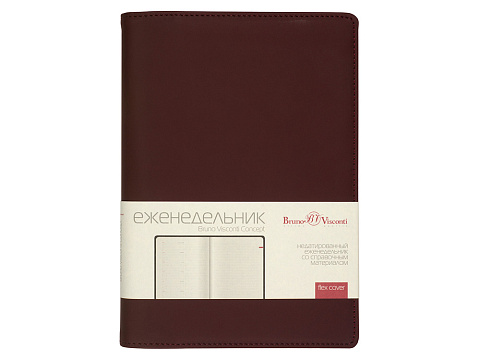 Еженедельник недатированный А5 Concept, бордовый (Р) - рис 3.