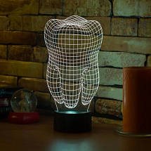 3D лампа Зуб