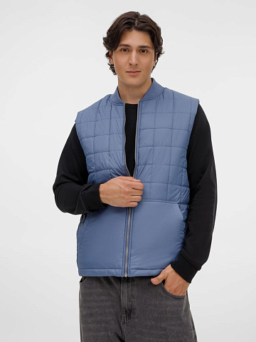 Жилет унисекс Warmbridge, синий (джинс) - рис 6.