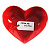 Блюдо "Сердце" (красное) - миниатюра