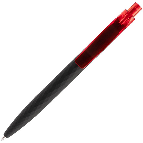 Ручка шариковая Prodir QS01 PRT-P Soft Touch, черная с красным - рис 5.