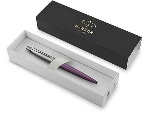 Шариковая ручка Parker Jotter Essential, Victoria Violet CT, стержень: Mblue - рис 3.