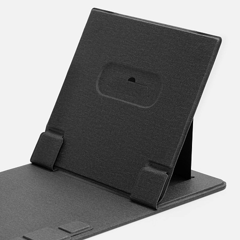 Складной стол для ноутбука с беспроводной зарядкой Kickstand Table, серый - рис 5.