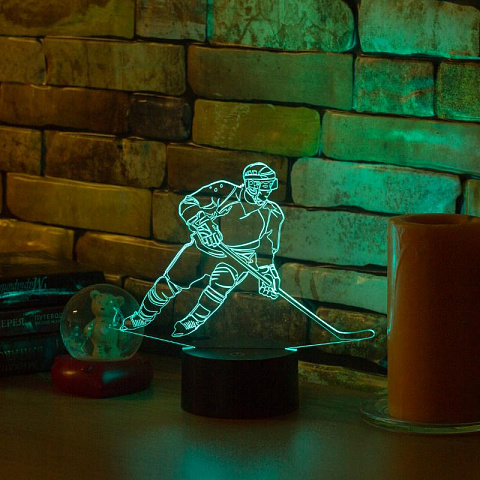 3D светильник Хоккеист - рис 6.