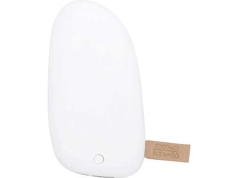 Внешний аккумулятор в форме камня Stone, 5200 mAh, белый - рис 3.
