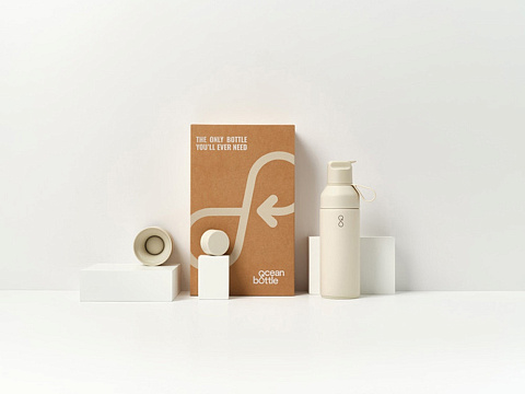 Подарочный набор Ocean Bottle 3-в-1 объемом 500 мл - Sandstone - рис 4.
