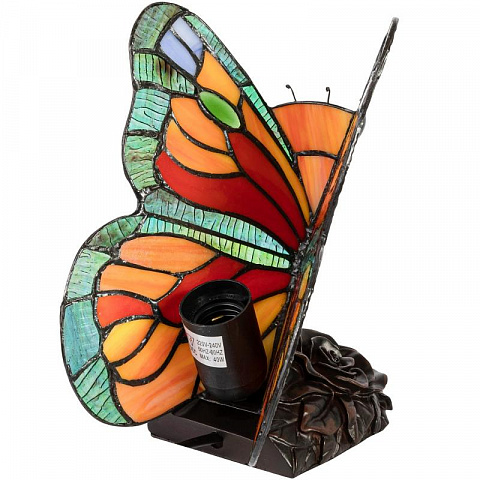 Винтажная настольная лампа "Изумрудная бабочка" - рис 3.