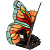 Винтажная настольная лампа "Изумрудная бабочка" - миниатюра - рис 3.