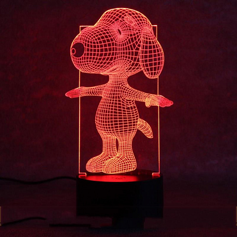 3D лампа Снупи - рис 2.