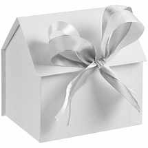 Подарочная коробка Домик (белая) 16х12 см