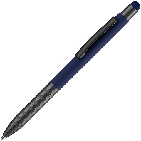Ручка шариковая со стилусом Digit Soft Touch, синяя - рис 2.