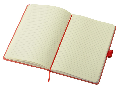 Блокнот А5 Snow Hard твердая обложка, 80 листов 70 гр/м2, красный - рис 3.