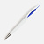 Ручка шариковая Nave, белая с синим - миниатюра - рис 2.