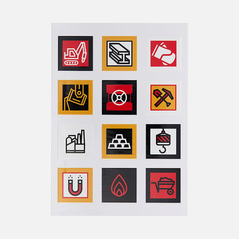 Стикерпак UV-DTF Industry, металлургия - рис 2.