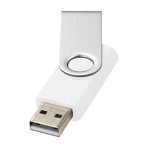 Флеш-карта Rotate USB 2.0 на 2 Гб, белый