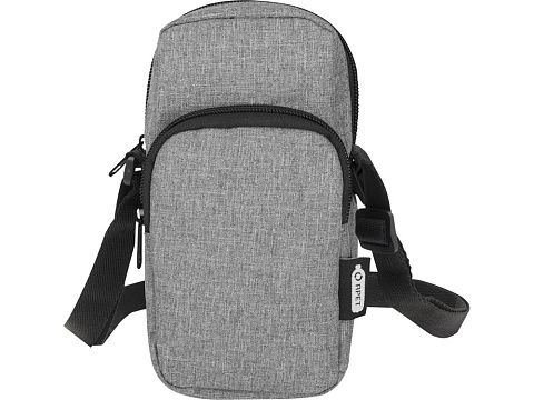 Сумка для телефона Ross из переработанного материала, серый яркий - рис 2.