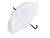 Зонт-трость Reviver с куполом из переработанного пластика, белый - миниатюра